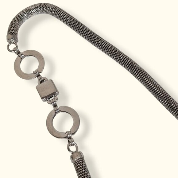 (2/$20) Vintage Metal Mesh Chain Accent Belt - Picture 4 of 6